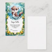 Pastel Otter Babydusche Begleitkarte (Vorne/Hinten)