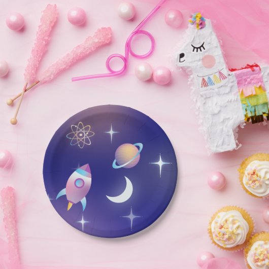 Pastel Outer Space Pappteller (Party)