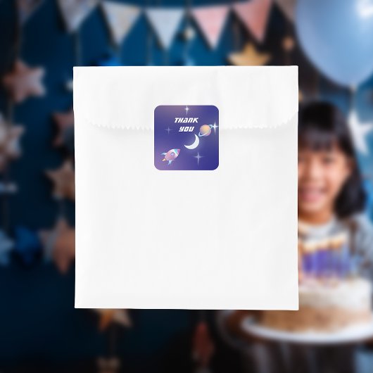 Pastel Outer Space Quadratischer Aufkleber