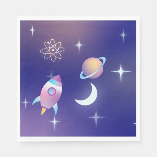 Pastel Outer Space Serviette (Vorderseite)