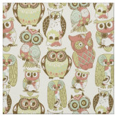 Pastel Owl Group Fabric Stoff (Muster)