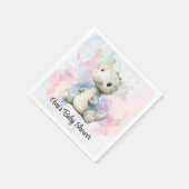 Pastel Paint Splash Adorable Dinosaur Kinderdusche Serviette (Ecke)