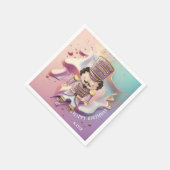 Pastel Paint Splash Nutcracker Serviette (Ecke)