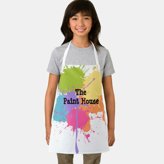 Pastel Paint Splats Personalisiert Schürze (Insitu)