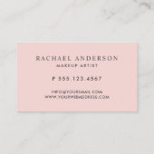 Pastel Paint Splotches Makeup Artist Visitenkarte (Rückseite)