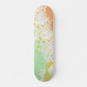 Pastel Paint Spritzer Skateboard Deck