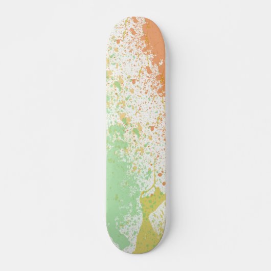 Pastel Paint Spritzer Skateboard Deck (Vorne)