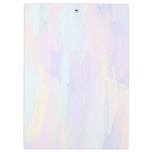 Pastel Paint Strokes Klemmbrett (Rückseite)