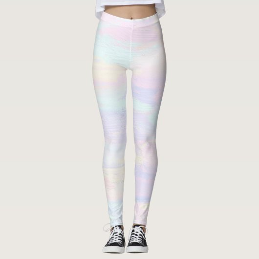 Pastel Paint Strokes Leggings (Vorderseite)