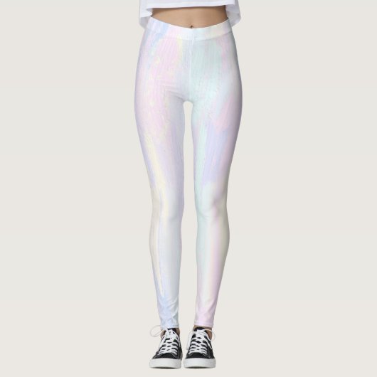 Pastel Paint Strokes Leggings (Vorderseite)