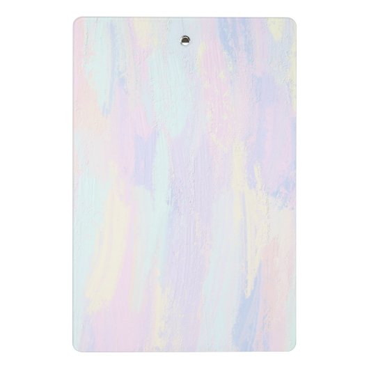 Pastel Paint Strokes Mini Klemmbrett (Rückseite)