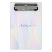 Pastel Paint Strokes Mini Klemmbrett (Vorderseite)