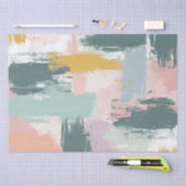 Pastel Paint Strokes Muster Seidenpapier (Handwerk)