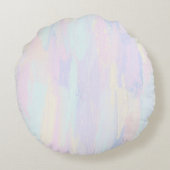 Pastel Paint Strokes Rundes Kissen (Rückseite)