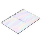 Pastel Paint Strokes Spiral Foto Notizblock (Linke Seite)