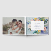 Pastel Painted Florals and Photo Wedding Gästebuch (Voll)