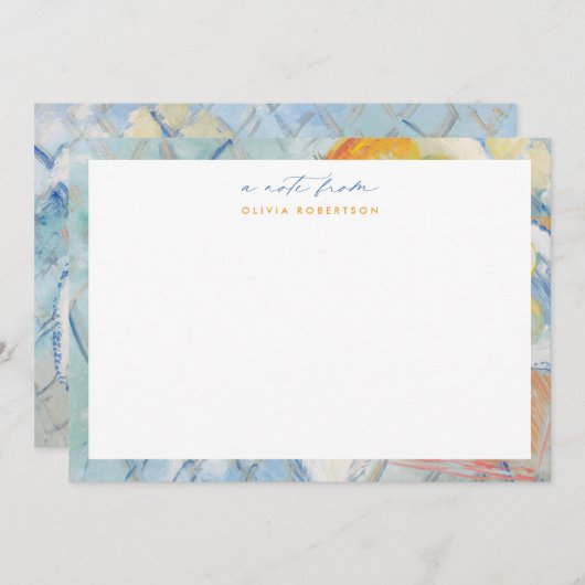 Pastel Painted Still Life Stationery Note card Mitteilungskarte (Vorne/Hinten)