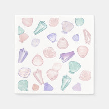 Pastel Painterly Seashell Unterhalb des Party