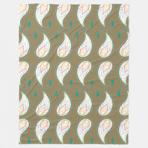 Pastel Paisley Fleecedecke