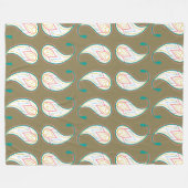 Pastel Paisley Fleecedecke (Vorderseite (Horizontal))