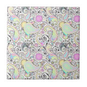 Pastel Paisley Fliese (Vorderseite)
