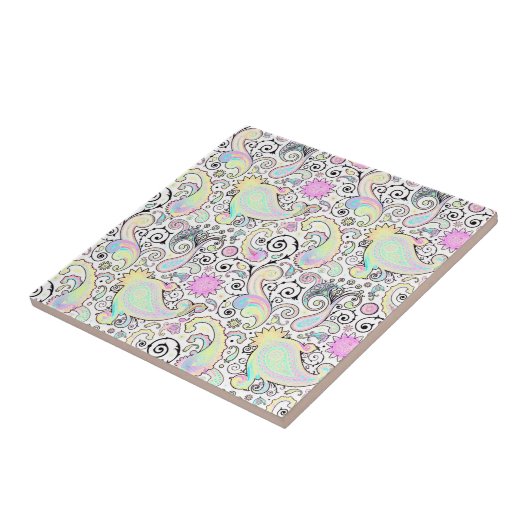 Pastel Paisley Fliese (Seite)