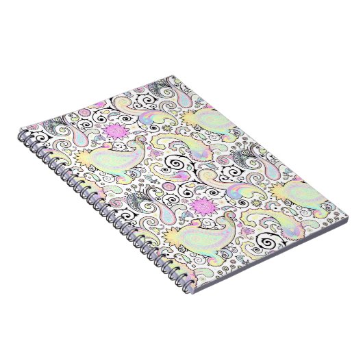 Pastel Paisley Notizblock (Rechte Seite)