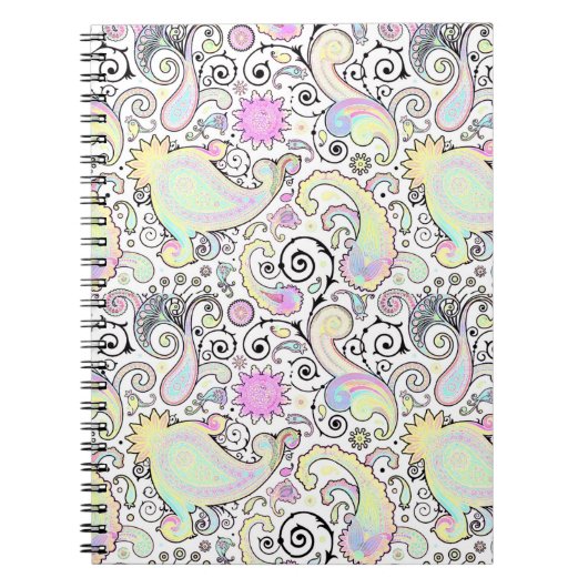Pastel Paisley Notizblock (Vorderseite)