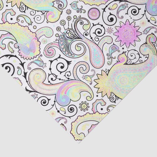 Pastel Paisley Seidenpapier (Ausschnitt)