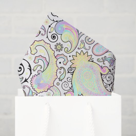 Pastel Paisley Seidenpapier (Geschenktüte)