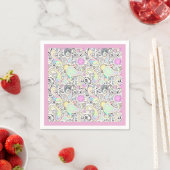 Pastel Paisley Serviette (Beispiel)