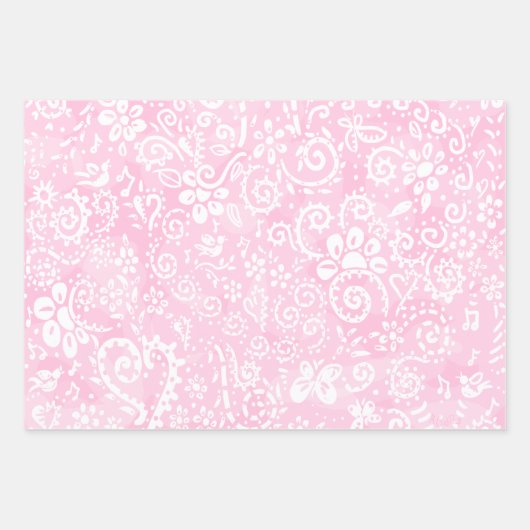 Pastel Paisley Wrapping Paper Geschenkpapier Set (Vorderseite 2)