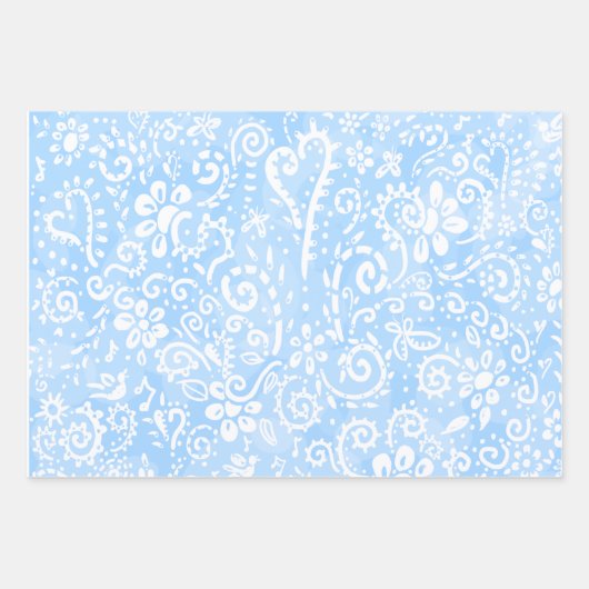 Pastel Paisley Wrapping Paper Geschenkpapier Set (Vorderseite)