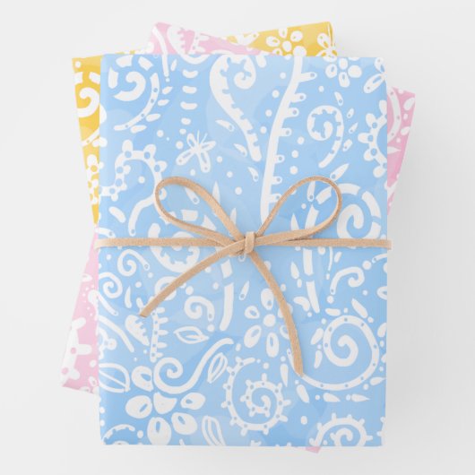 Pastel Paisley Wrapping Paper Geschenkpapier Set (Beispiel)