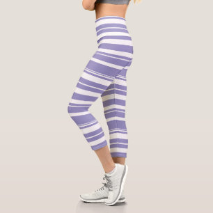 Pastel Pale Lavendel Lila Abstrakte Kunst, Dichtun Capri Leggings