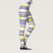 Pastel Pale Lavendel Lila Abstrakte Kunst Leggings (Rechts)
