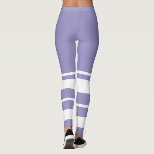Pastel Pale Lavendel Lila Abstrakte Kunst Leggings (Rückseite)