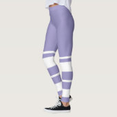 Pastel Pale Lavendel Lila Abstrakte Kunst Leggings (Links)