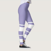 Pastel Pale Lavendel Lila Abstrakte Kunst Leggings (Rechts)