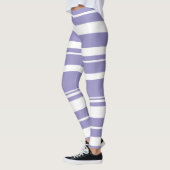 Pastel Pale Lavendel Lila Abstrakte Kunst Leggings (Links)