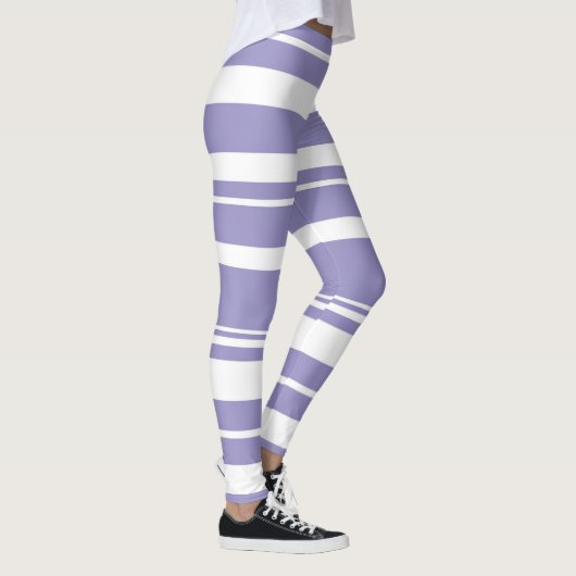 Pastel Pale Lavendel Lila Abstrakte Kunst Leggings (Rechts)