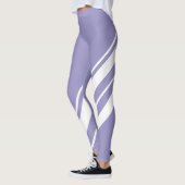 Pastel Pale Lavendel Lila Abstrakte Kunst Leggings (Links)