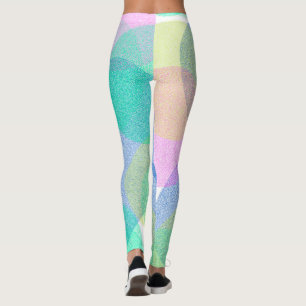 Pastel Pale Turquoise Abstrakt Art Wolken Leggings