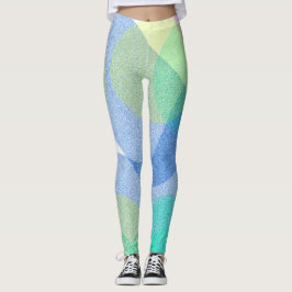 Pastel Pale Turquoise Abstrakt Art Wolken Leggings