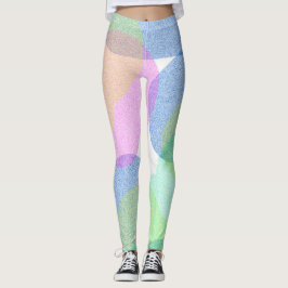 Pastel Pale Turquoise Abstrakte Kunstwolken Legend Leggings