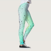 Pastel Pale Turquoise Pink Abstrakte Kunst Gray Sp Leggings (Rechts)