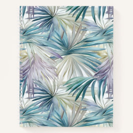 Pastel Palm Leaf Gemusterten Spiral-Notebook Notizblock