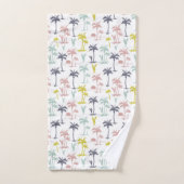 Pastel Palm Tree by Beach Pattern Badhandtuch Set (Handtuch)