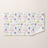 Pastel Palm Tree by Beach Pattern Badhandtuch Set (Handtuch)