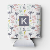Pastel Palm Tree by Beach Pattern Dosenkühler (Rückseite)